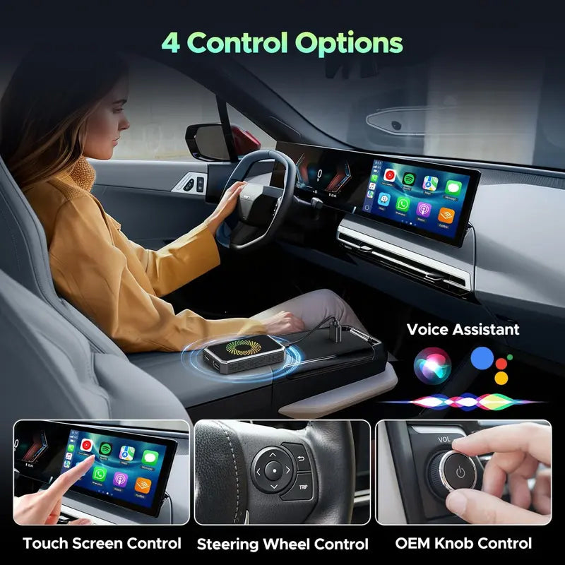 🚗🔌 صندوق اتصال ذكي CarPlay، تشغيل مباشر وتركيب بدون تعديلات