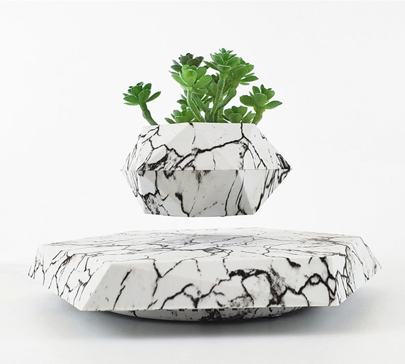 Levitating Marble Pattern Plant Pot