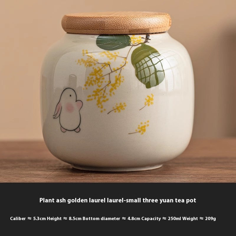 Chinese Calligraphy Ceramic Mini Tea Pot