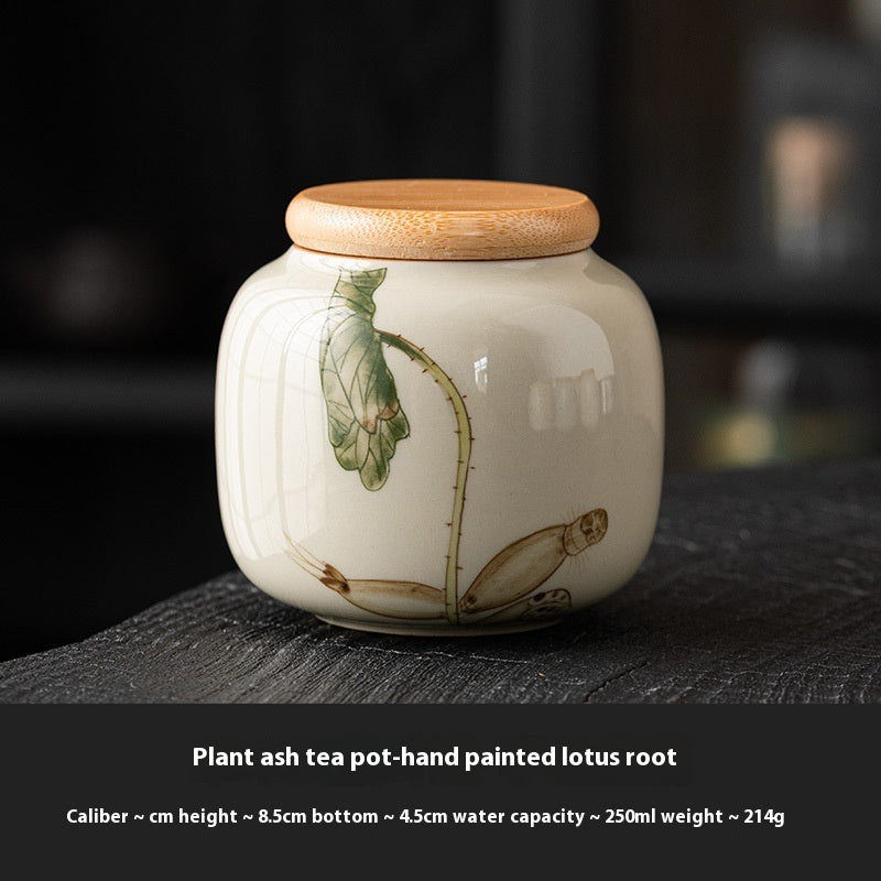 Chinese Calligraphy Ceramic Mini Tea Pot