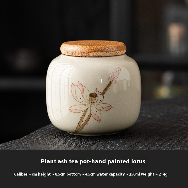 Chinese Calligraphy Ceramic Mini Tea Pot