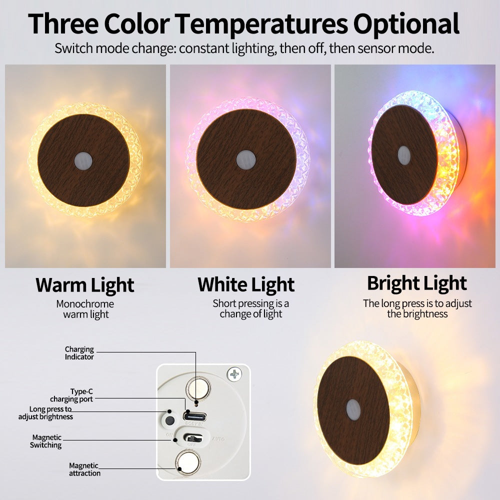 Smart Rechargeable Motion-sensor Wall Light