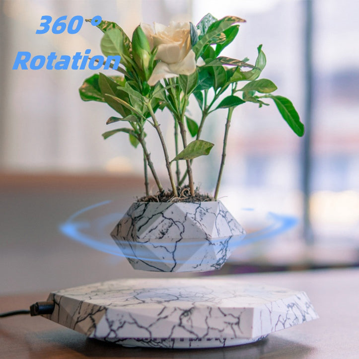 Levitating Marble Pattern Plant Pot