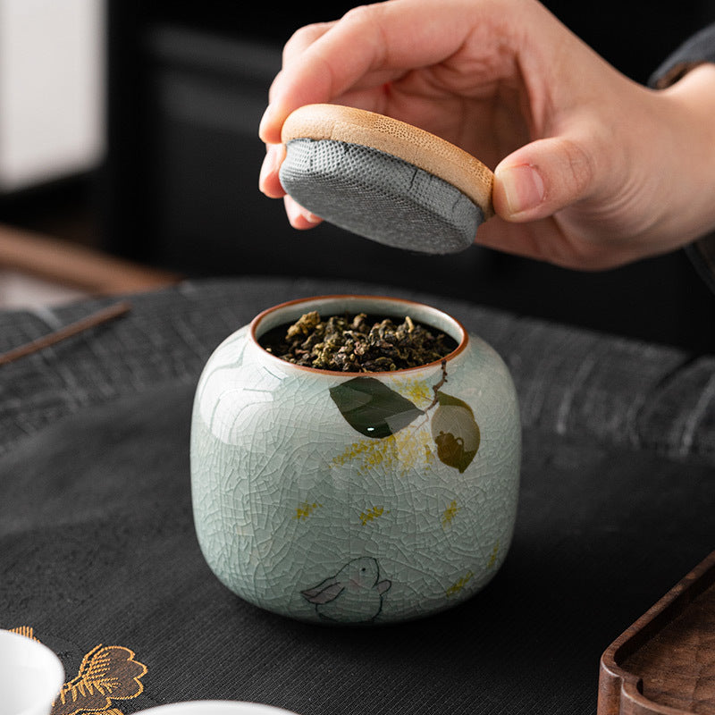 Chinese Calligraphy Ceramic Mini Tea Pot